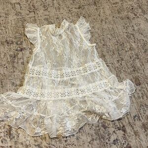 Beautees white lace top